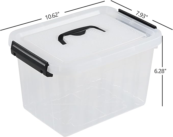4 Packs Plastic Stackable Storage Container Bin - Image 3