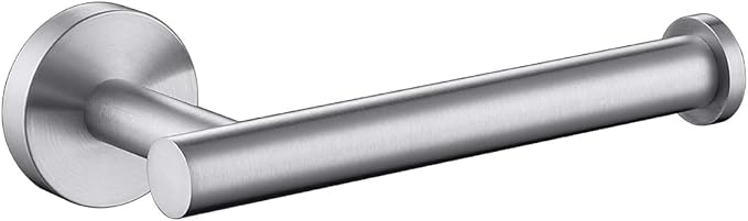 TASTOS Brushed Nickel Toilet Paper Holder SUS304 Stainless Steel, Modern Round by TASTOS