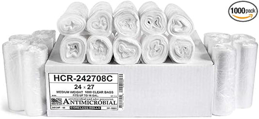 Aluf Plastics High Density Trash Bags, 12 Gallon, 8 Micron, by AlufPlastics