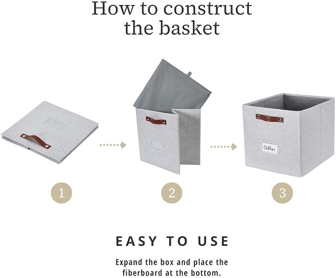 DECOMOMO Storage Cubes, Fabric Organizer Bins - Image 8