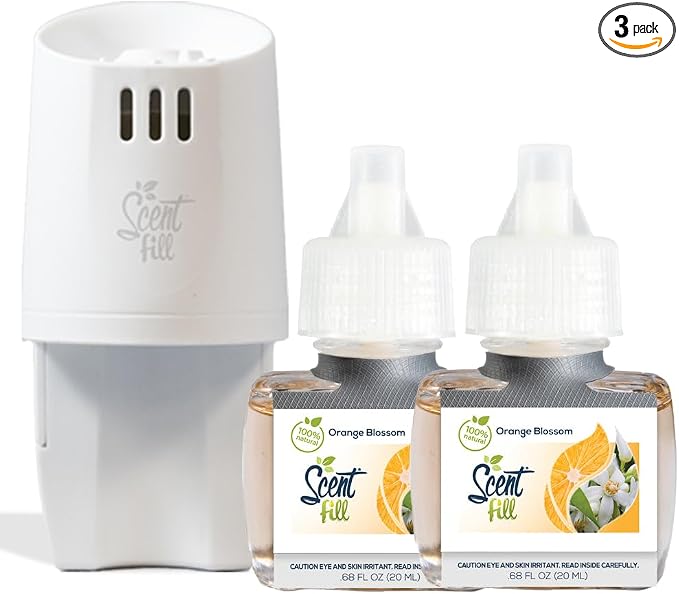 Scent Fill 100% Natural Orange Blossom Plug in Air Freshener, Scented Oil by ScentFill