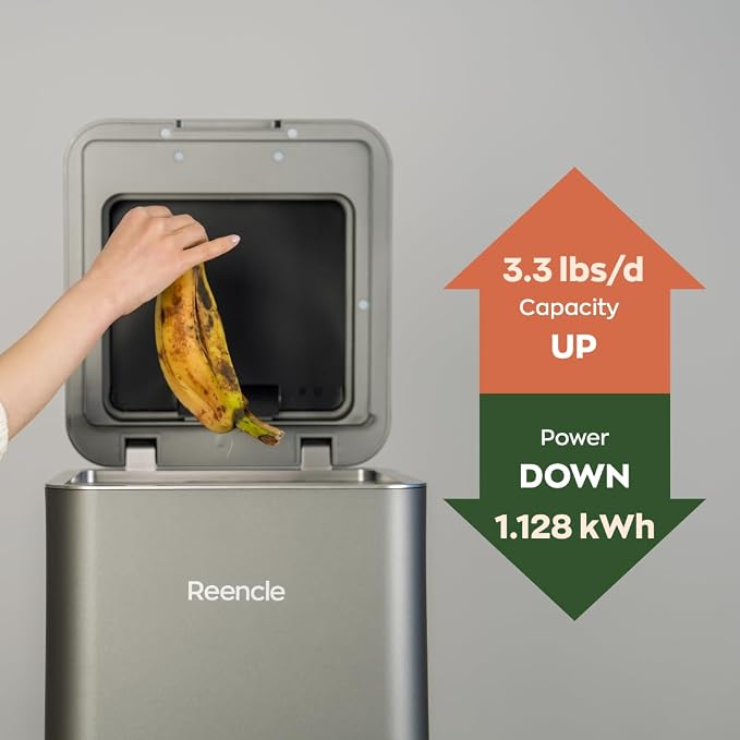 Reencle Gravity Electric Composter - 22L Kitchen Composter– Decomposes 3.3 lbs - Image 2