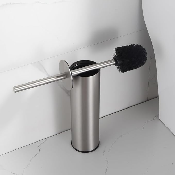Toilet Brush and Holder Set Brushed Nickel Stainless Steel, 304 Heavy Duty - Image 3