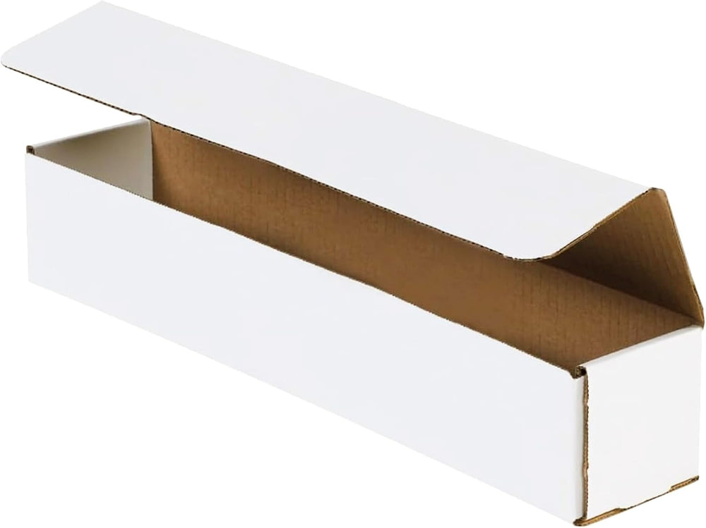 Box USA Small Box Mailers 12x2x2" White (Pack of 50) Corrugated Cardboar...