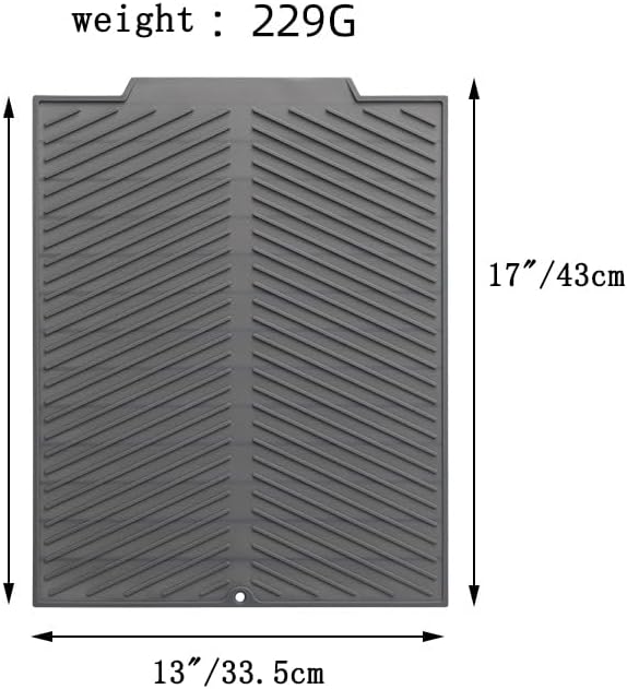 Silicone Dish Draining Mat, Eco Friendly Dish Drying Mat Kitchen Counter - Image 4