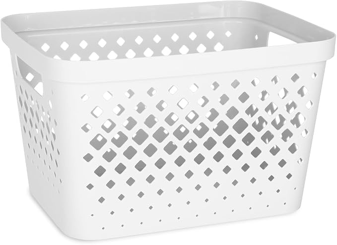 Glad Plastic Storage Basket Set, Value Pack of 6 | Open Storage Bins - Image 2