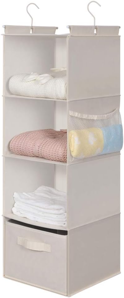 MAX Houser 4-Shelf Hanging Closet Organizer, Space Saver, Cloth Hanging Shelves - Image 4