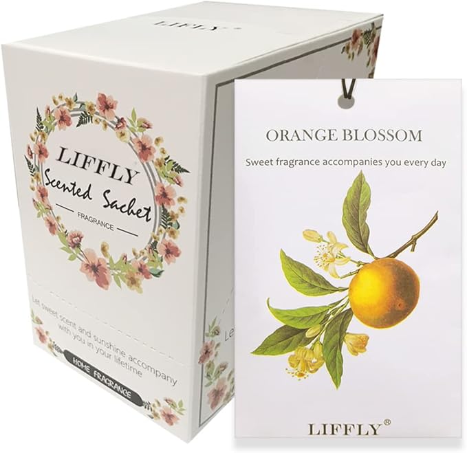 14 Packs Orange Blossom Sachets fit Drawer and Closet Long Lasting Gift by LIFFLY