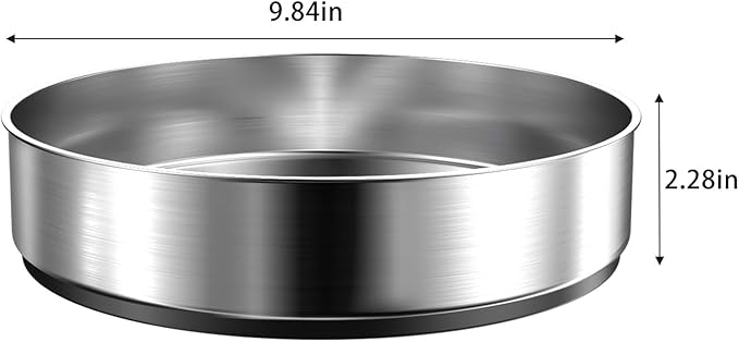 VAEHOLD Pantry Cabinet Lazy Susan Stainless Steel Black Spice Rack Turntable - Image 2