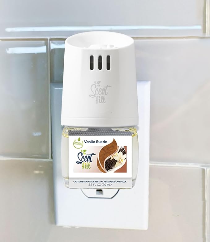 Scent Fill Vanilla Suede Plug in Air Freshener Refills, 4 Scented Oil Refills - Image 2