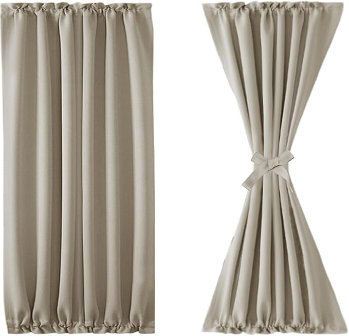 DWCN French Door Curtains – Rod Pocket Thermal Blackout Curtain - Image 7