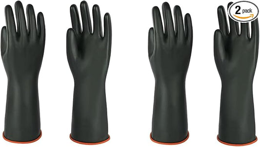 Heavy-Duty Latex Chemical Resistant Gloves by GOLVESHELPYOUIMPROVELIFE