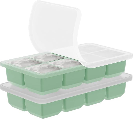 2 Pack Silicone 2 Inch Large Ice Cube Molds by Unknown
