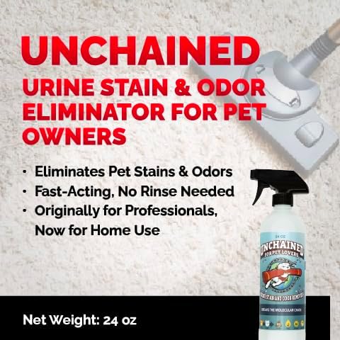 Unchained Pet Urine Stain & Odor Remover Spray – Oxygen-Based Enzyme Cleaner - Image 2