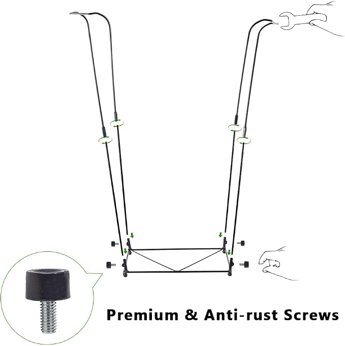 2 Pack Trash Bag Holder, Metal Garbage Bag Holder, 30-45 Gallon Portable Trash - Image 4