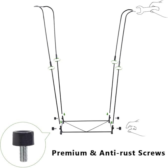 Trash Bag Holder, Metal Garbage Bag Holder, 30-45 Gallon Portable Trash Bag - Image 5