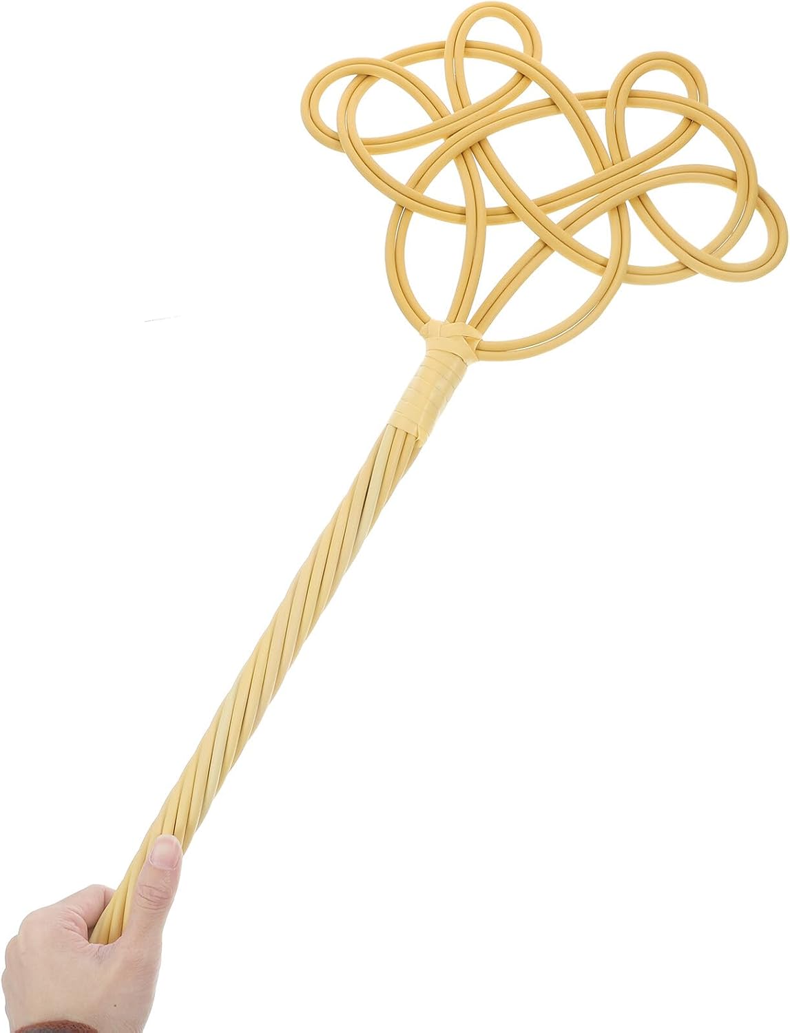 VOSAREA Long Handle Quilt Duster with Rattan Imitation Paddle, Manual Carpet and Blanket Dust Cleaner for Home Cleaning,