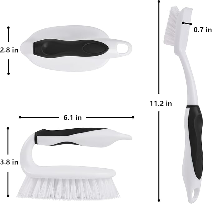 Scrub Brush Set, 4 Pack Deep Cleaning Brush Kit - Image 6