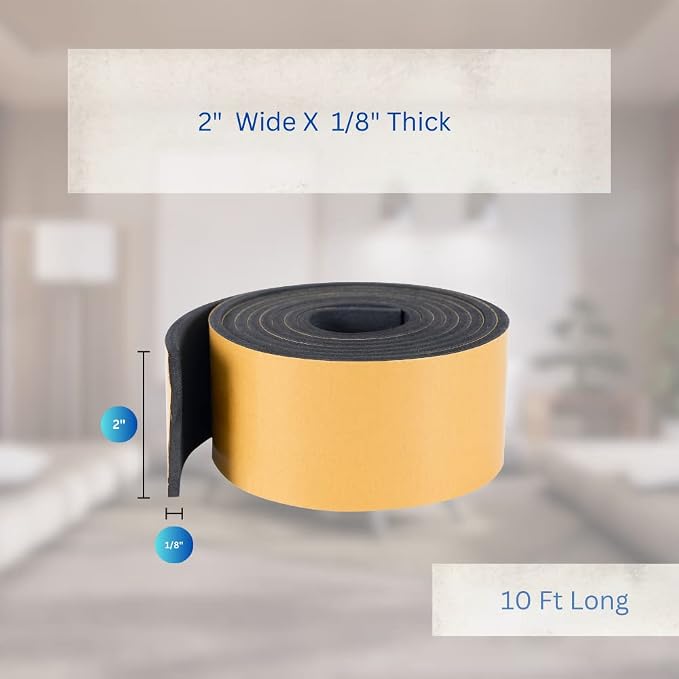 High Density Foam Weather Stripping Door Seal Strip Insulation Tape Roll - Image 2