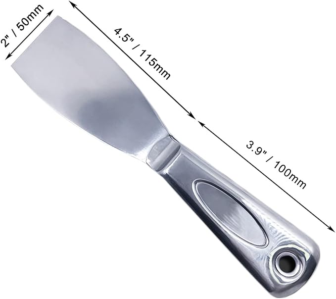 Flex All Stainless Steel Joint Knife Putty Scraper, 2-Inch Professional Grade - Image 2