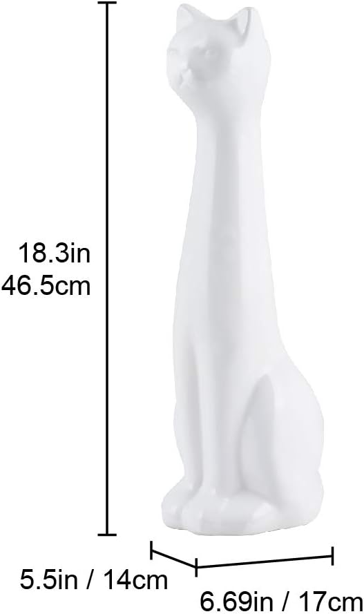 Allure Home Creation White Cat 2-Piece Toilet Brush Holder and Brush Set - Image 7