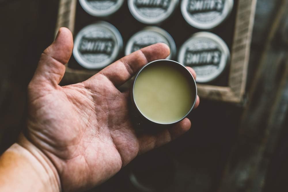 Smith’s All Natural Leather Balm – 2 oz Tin | Handmade in Maine | All-Natural Beeswax, Cocoa Butter & Almond Oil Leather Conditioner | Safe, Non-Toxic Care for Boots, Bags, and Furniture