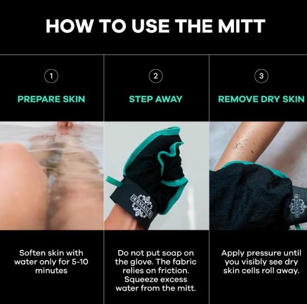 Dermasuri - Deep Exfoliating Glove - Polishing Mitt Body Scrubber - Korean Skin - Image 5