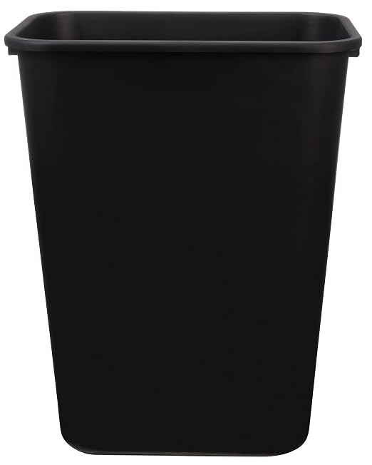 Amazon Basics Trash Can, Rectangular Commercial Office Wastebasket, 10 Gallon by AmazonBasics