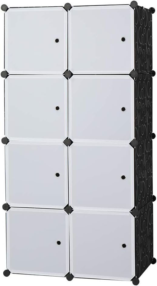 8 Cube Organizer Stackable Plastic Cube Storage Shelves Design Multifunctiona...