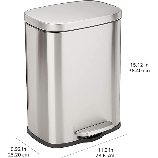 Amazon Basics Smudge Resistant Small Rectangular Trash Can - Image 6