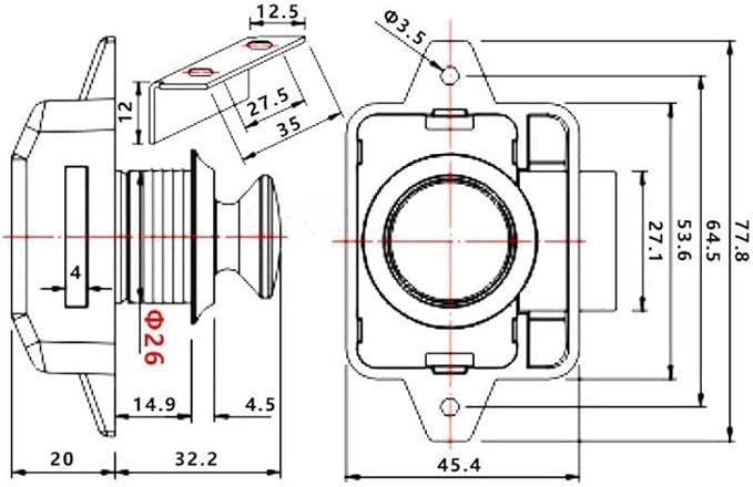 Encell Set of 5 Push Button Latch Cupboard - Image 4