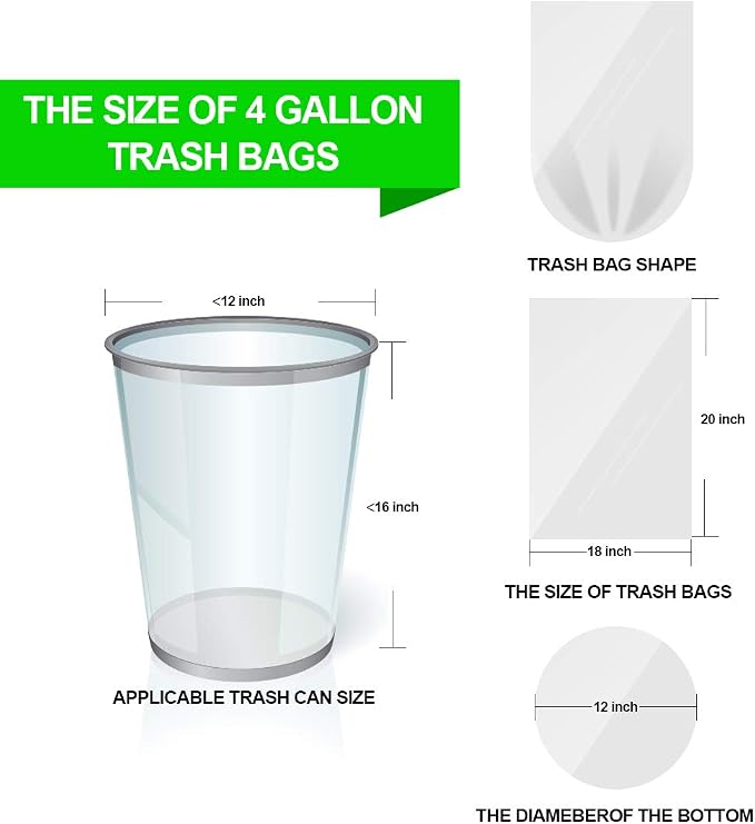 FORID Clear Small Trash Bags - Image 6