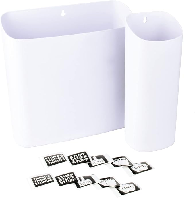JS Jackson Supplies White Lint Bin by JSJACKSONSUPPLIES