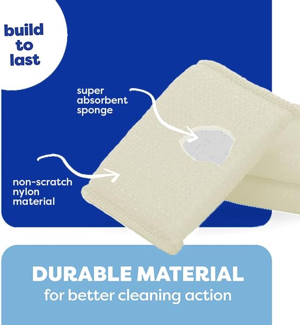 6 Scrub Sponges Kitchen by SCRUBIT, Non-Scratch Cleaning Sponges - Image 2