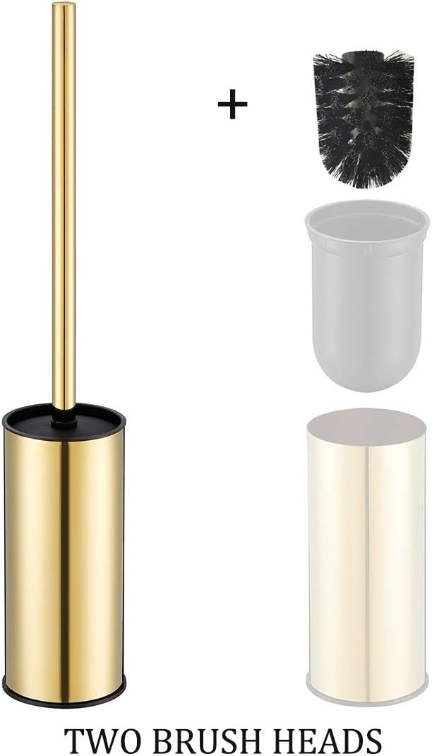 BGL Toilet Brush Holder Gold, Stainless Steel 304 Gold Round Freestanding - Image 7