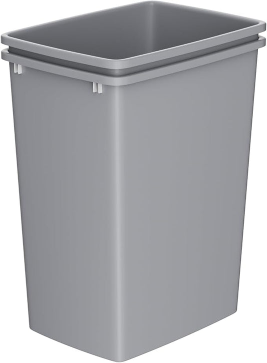 35 Quart Plastic Trash Can, Under Canbinet Waste Bin, 9-Gallons Slim Trash Can by Unknown