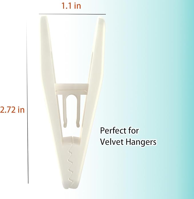 Hanger Clips Perfect for Velvet Hangers, Strong Plastic Clips Pant Skirt Hanger - Image 6