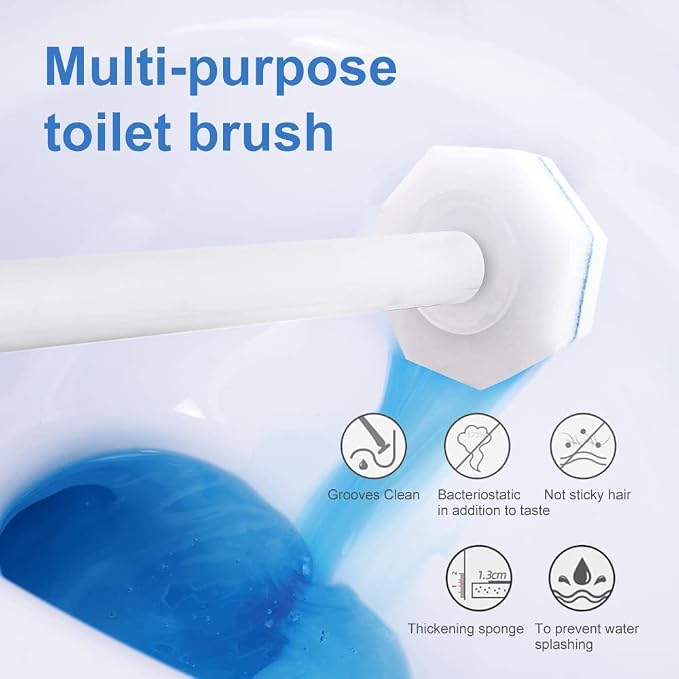 50PCS Toilet Brush Replacement Heads, Upgraded Disposable Brush Heads, - Image 3