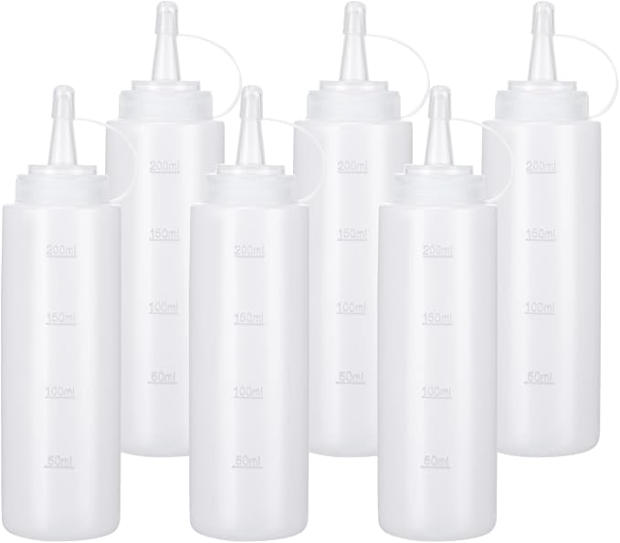 Condiment Squeeze Bottles Ketchup Dispenser, 6 Pack 8oz Squeeze Bottles by Katfort