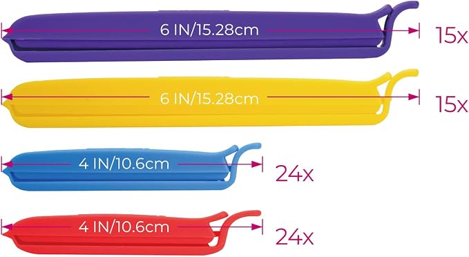Keenpioneer Decorating/Icing Bag Sealing Clips, 78 Pack, 4inch and 6inch Long - Image 2