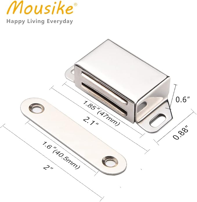 Mousike Cabinet Magnets 30lb Stainless Steel Magnetic Door Catch - Image 2