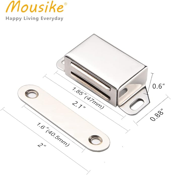 Mousike Cabinet Magnets 30lb Stainless Steel Magnetic Door Catch - Image 3