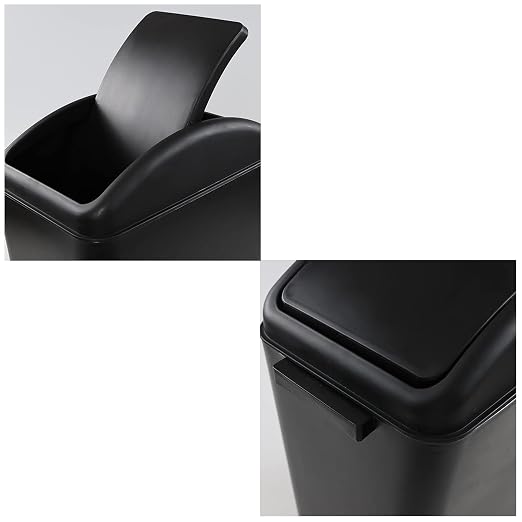 4.5 Gallon Trash Can with Swing Top Lid, Plastic Garbage Bin with Lid - Image 4
