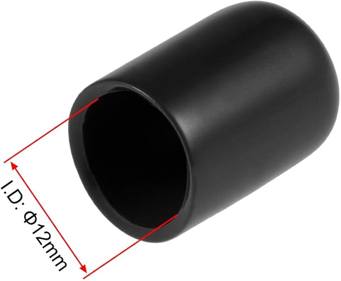 uxcell 20pcs Rubber End Caps 12mm ID Vinyl Round Tube Bolt Cap Cover Thread - Image 3
