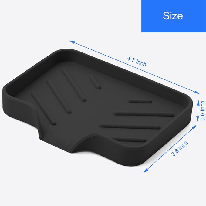 Sponge Holder with Drain Spout, Silicone Sponge Tray - Image 3