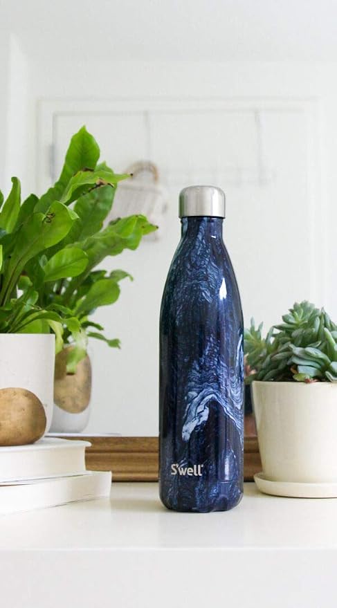 S'well Stainless Steel Water Bottle, Azurite Marble, Triple Layered Vacuum - Image 2