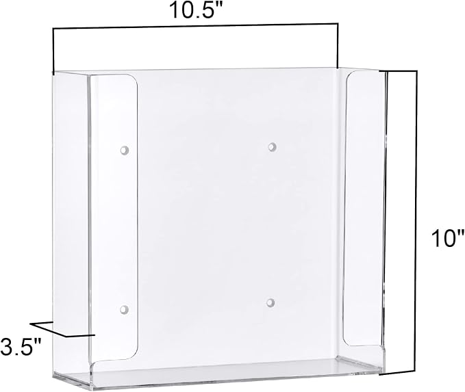Amazing Abby Acrylic Glove Box Holder, Wall-Mounted Glove Dispenser, Floating - Image 5