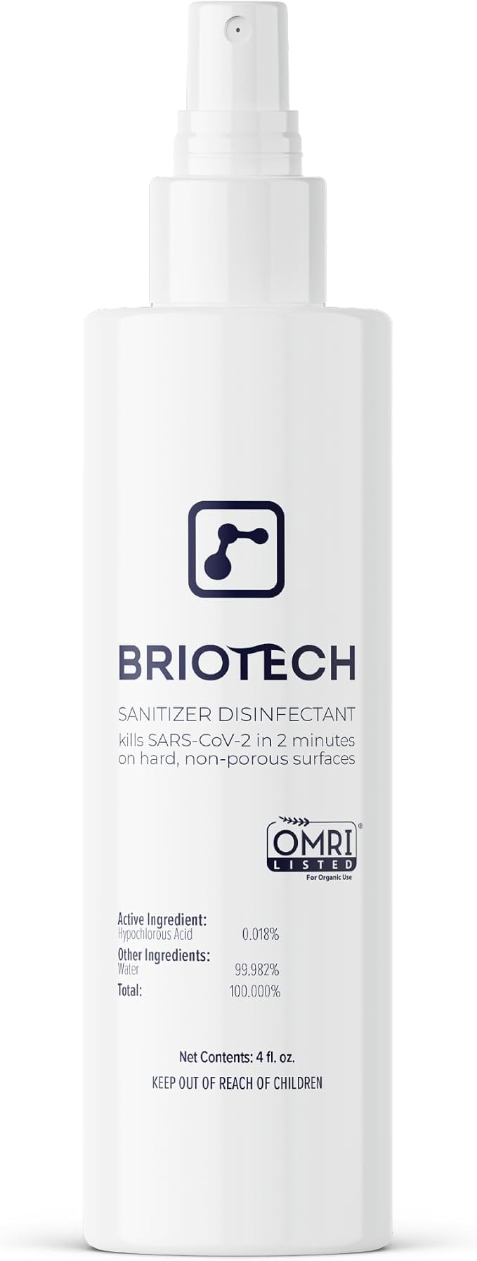 BRIOTECH Sanitizer Disinfectant Hypochlorous Spray, Kill 99.99% of Viruses & by BRIOTECHUSA