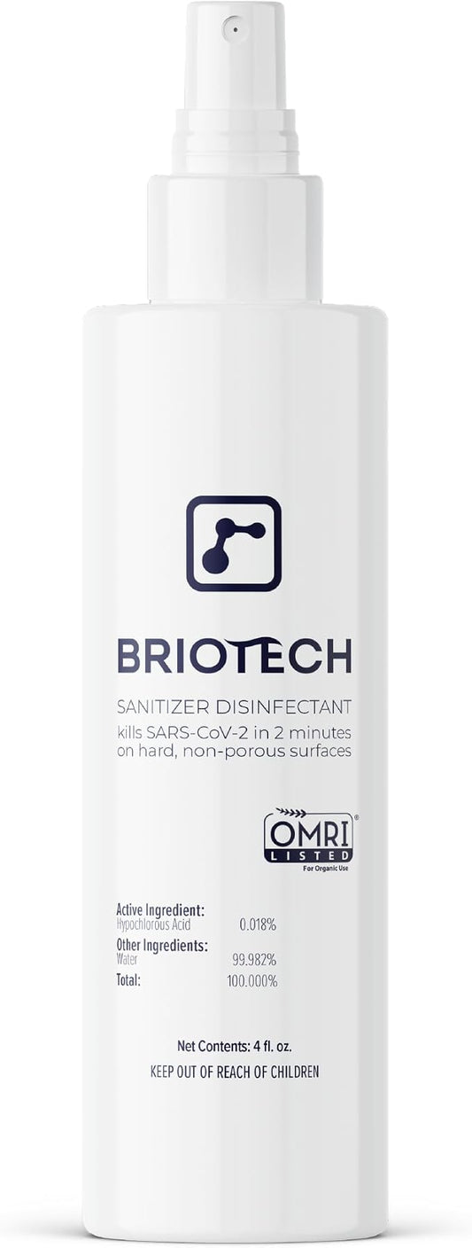 BRIOTECH Sanitizer Disinfectant Hypochlorous Spray, Kill 99.99% of Viruses & by BRIOTECHUSA