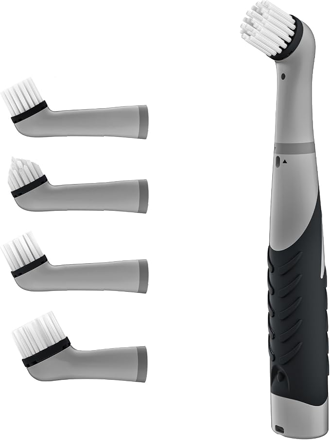 Electric Cleaning Brush with 4 in 1 Multiple Brush Heads, Indoor Household by Unknown